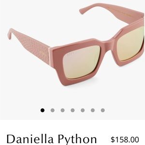 DIFF PINK MIRROR SUNGLASSES